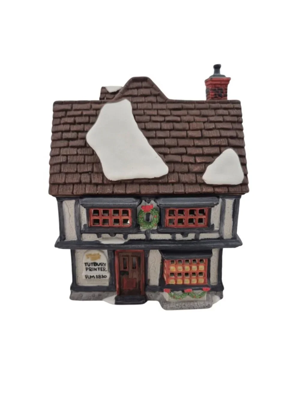 Department 56 Tutbury Printer 55689 Heritage Dickens Village Porcelain 1990 Box
